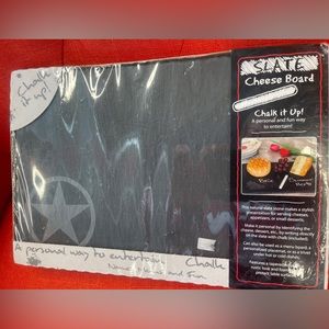 New slate cheese charcuterie board slate & chalk entertaining dinner party BBQ